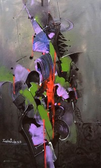 Zohaib Rind, 18 x 30 Inch, Acrylic on Canvas, Abstract Painting, AC-ZR-324 Zohaib Rind, 18 x 30 Inch, Acrylic on Canvas, Abstract Painting, AC-ZR-324